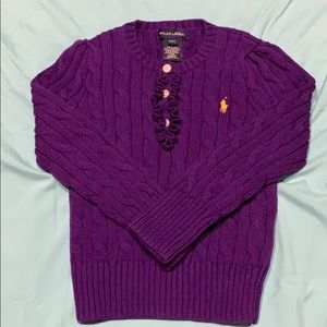 Girl’s Ralph Lauren Purple Knitted Sweater 4T